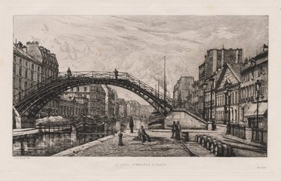The Quai Jemmapes في باريس ، 1881. بواسطة لوسيان جوتييه