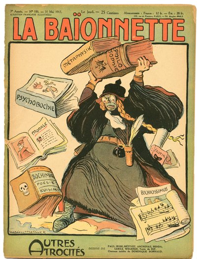 Couverture de ""La Baionnette"", Satirique en Couleurs بواسطة لوسيان ميتيفيت