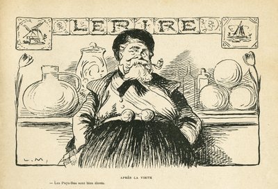 رسم توضيحي في Le Rire ، 8/06/12 - بعد زيارة الرئيس - Fallieres Armand (1841-1931) (نقش) بواسطة لوسيان ميتيفيت