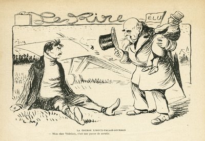 رسم توضيحي في Le Rire ، 30/03/12 - سباق Limoux-Palais-Bourbon - انتخابات ، طيران - Vedrines Jules (1881-1919) (نقش) بواسطة لوسيان ميتيفيت