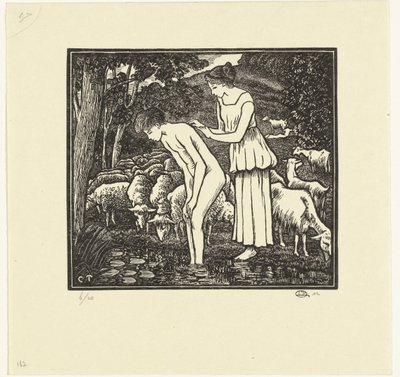 يتم غسل Daphnis بواسطة Clo Daphnis et Chloé (عنوان المسلسل) بواسطة كميل يعقوب بيسارو