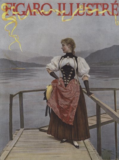 في سويسرا (في سويسرا). غلاف لو فيغارو إيلوستري ، يوليو 1893 بواسطة لوسيوس روسي