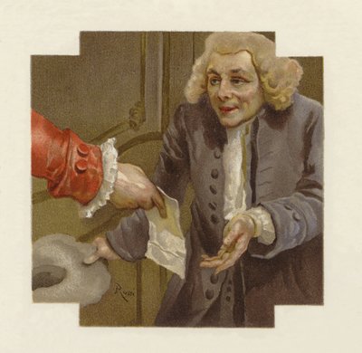 رسم توضيحي لمدرسة فضيحة (chromolitho) بواسطة لوسيوس روسي