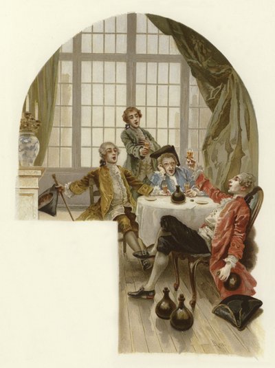 رسم توضيحي لمدرسة فضيحة (chromolitho) بواسطة لوسيوس روسي