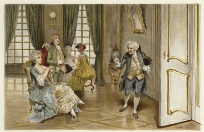 رسم توضيحي لمدرسة فضيحة (chromolitho) بواسطة لوسيوس روسي