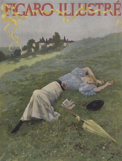 ربيع. غلاف لو فيغارو إيلوستريمايو 1896 بواسطة لوسيوس روسي