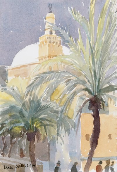 Old City Palms II ، القدس ، 2019 (بدون ورق على ورق) بواسطة لوسي ويليس