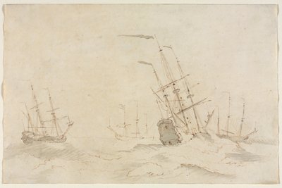 السفن ، النصف الثاني 1600s. بواسطة لودولف باكهيسن