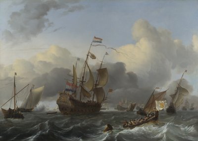 رائد Eendracht وأسطول من رجال الحرب الهولنديين ، ج. 1670 بواسطة لودولف باخويزن