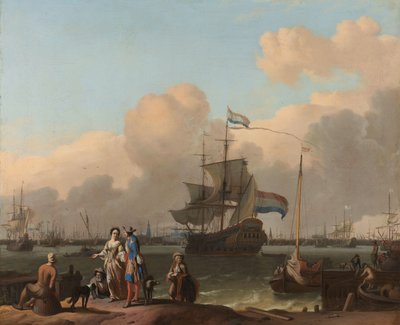 The Y at Amsterdam مع الفرقاطة "De Ploeg" بواسطة لودولف باخويسن