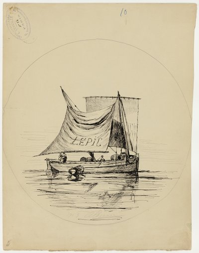 تصميم لوحة ل E. Leveille بواسطة لودوفيك نابليون ليبيك