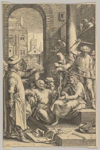 التتويج بالأشواك ، من آلام المسيح ، كاليفورنيا. 1623. بواسطة لودوفيكوس سيسيرام