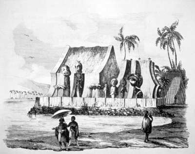 معبد الملوك في خليج تيريتاتيا ، c1746-1830 بواسطة لودفيج شوريس