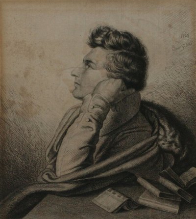 صورة للشاعر هاينريش هاينه 1797-1856 ، 1827 بواسطة لودفيج إميل جريم