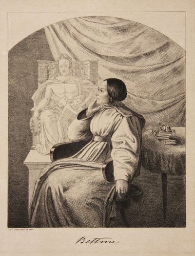صورة للكاتب بيتين فون أرنيم 1785-1859 ، ني برينتانو ، 1838. بواسطة لودفيج إميل جريم