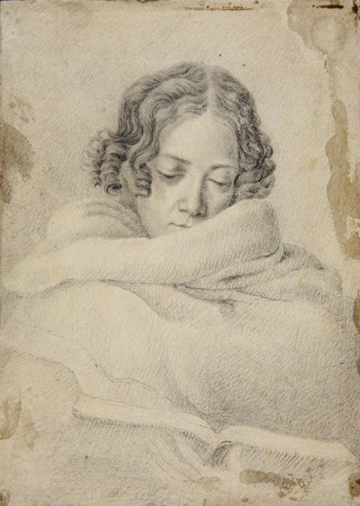 صورة للكاتب بيتين فون أرنيم 1785-1859 ، ني برينتانو ، حوالي 1809. بواسطة لودفيج إميل جريم