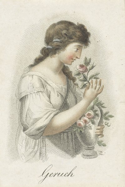 Smell Geuch (العنوان على الكائن) خمس حواس ممثلة بشخصيات نسائية (عنوان السلسلة) Die Funf Sinne (عنوان السلسلة) بواسطة شيافونيتي