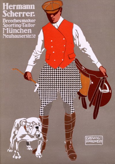 إعلان عن "Hermann Scherrer" ، Sporting Tailor بواسطة لودفيج هولوين