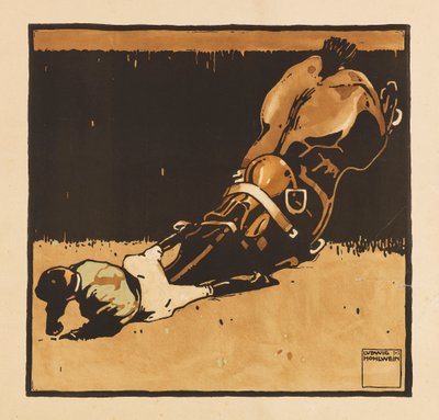 من Portfolio Turf. اثنا عشر صورة لسباق الخيل ، 1909. بواسطة لودفيج هولوين