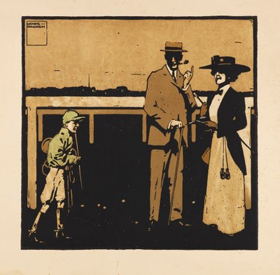 من Portfolio Turf. اثنتا عشرة صورة لسباق الخيل ، 1909. بواسطة لودفيج هولوين