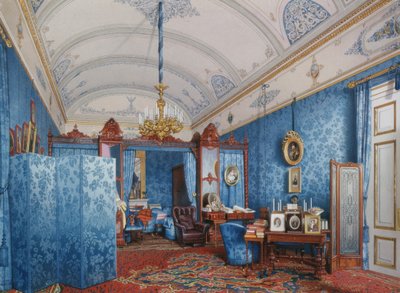 الديكورات الداخلية لقصر الشتاء. غرفة ملابس الإمبراطورة ماريا الكسندروفنا ، 1857 بواسطة لودفيج بريمازي