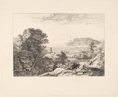 منظر لقلعة أوليفانو بواسطة Ludwig Richter