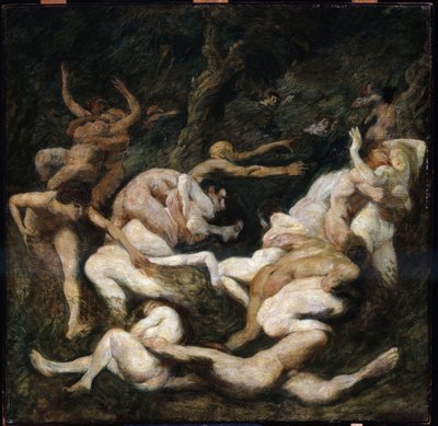 اختطاف النساء. لوحة لودفيج فون هوفمان (1861-1945). زيت على قماش. الشمس: 70.8x72 سم. بوشكين ، موسكو اختطاف النساء بواسطة لودفيج فون هوفمان