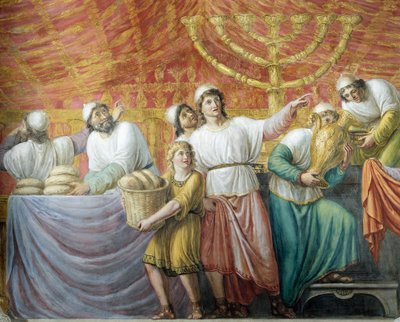 تحضير العيد اليهودي ، لوحة جدارية بواسطة لويجي أديمولو (1764-1849) ، قصر بيتي ، فلورنسا ، توسكانا ، إيطاليا بواسطة لويجي أديمولو