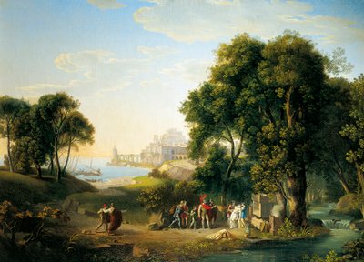 Aeneas meeting Andromache in Butrinto بواسطة لويجي باسيليتي