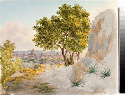 منظر بانورامي لفلورنسا (الرسم والألوان المائية ، حوالي 1825) بواسطة لويجي جاريبو