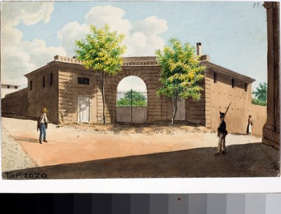 منظر لمربع سان ليوناردو ، جنوة (ألوان مائية ، حوالي 1812-1815) بواسطة لويجي جاريبو
