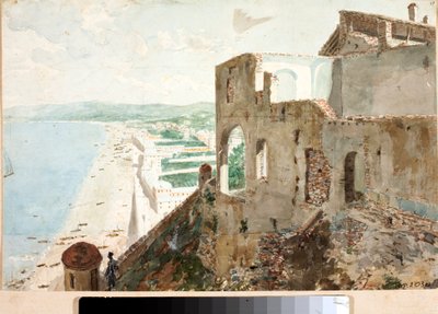 منظر على منطقة Sampierdarena في جنوة (Watercolor بواسطة لويجي جاريبو