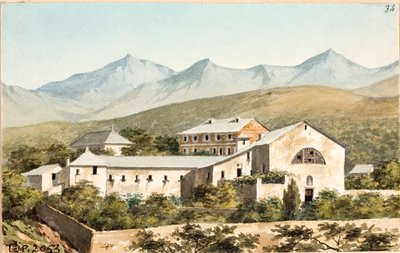 عرض على الحرم Nostra Signora del Monte ، جنوة (ألوان مائية ، حوالي 1825) بواسطة لويجي جاريبو