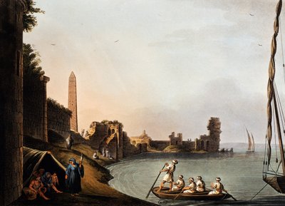 الجدران القديمة ومسلة كليوباترا ، لويجي ماير (1755-1803) ، نقش من فيدوت بواسطة لويجي ماير