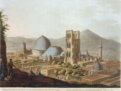 القدس مع كنيسة القيامة ، اللوحة 3 من "مناظر في فلسطين" ، حانة. بقلم روبرت بوير (1758-1834) 1803 (أكواتينت) بواسطة لويجي ماير