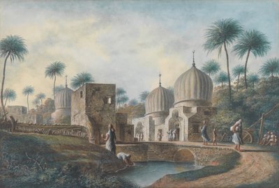 مشاهدة مقابر كبار القديسين العرب في حي رشيد ، مصر ، كاليفورنيا. 1800. بواسطة لويجي ماير