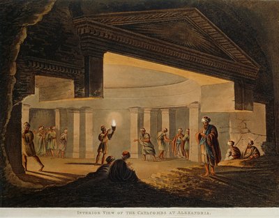 منظر لسراديب الموتى في الإسكندرية (مصر) من مشاهد في مصر بواسطة لويجي ماير ، نقش بواسطة لويجي ماير