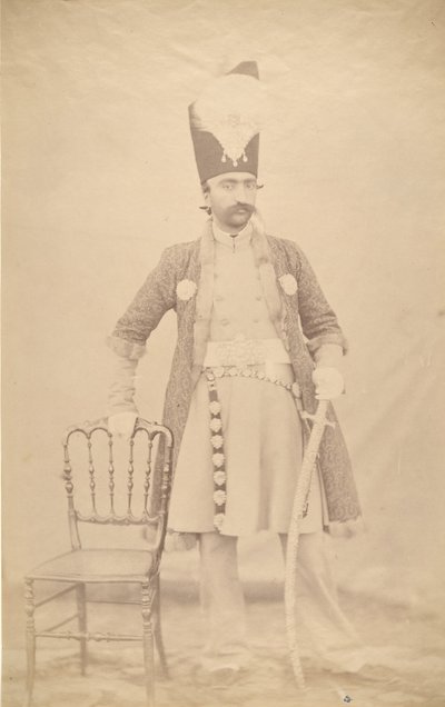 Naser al-Din Shah, ca. 1852-55.  بواسطة لويجي بيسشي