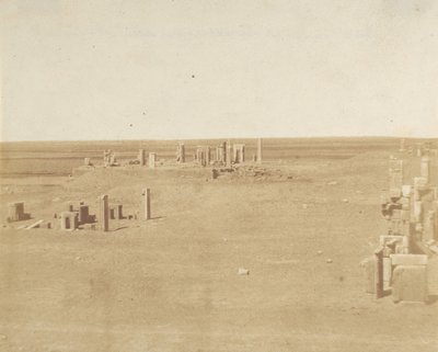 منظر عام لبرسيبوليس من الجبل ، 1858. بواسطة لويجي بيسشي