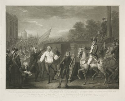 Lodewijk XVI bij het schavot الهدوء وسلوك لويس السادس عشر عند فراقه إيدجوورث / في اللحظة التي سبقت فترة وجوده في 21 يناير 1793 (العنوان على الشيء) بواسطة لويجي شيافونيتي