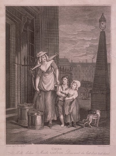 "حليب تحت الخادمات" ، صرخات لندن ، c1795 بواسطة لويجي شيافونيتي
