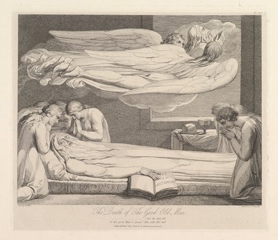 وفاة العجوز الطيب ، من القبر ، قصيدة روبرت بلير ، 1 مارس 1813. بواسطة لويجي شيافونيتي