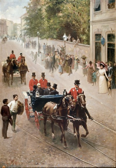 ملك إيطاليا أومبرتو الأول ملك سافوي أمبرتو الأول في مونزا بواسطة لويجي سوريو