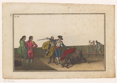 طعن الثور من قبل مصارع الثيران Coleccion de las Principales suertes de una corrida de toros (عنوان السلسلة) مجموعة من أهم المناورات في مصارعة الثيران (عنوان المسلسل) بواسطة أنطونيو كارنيسيرو