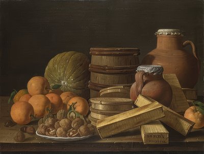 لا تزال الحياة مع البرتقال والجوز. 1772 بواسطة لويس إجيديو ميلينديز