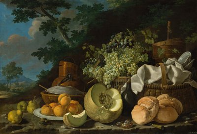 وجبة بعد الظهر لا ميريندا ، كاليفورنيا. 1772. بواسطة لويس إجيديو ميلينديز