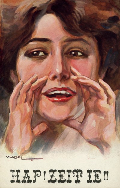 امرأة تنادي (طباعة حجرية ملونة) بواسطة لويس أوسابال