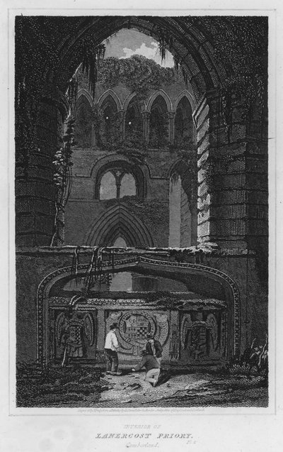 الجزء الداخلي من Lanercost Priory ، كمبرلاند (نقش) بواسطة لوقا (بعد) كلينيل