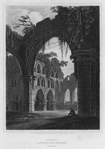 الجزء الداخلي من Lanercost Priory ، كمبرلاند (نقش) بواسطة لوقا (بعد) كلينيل