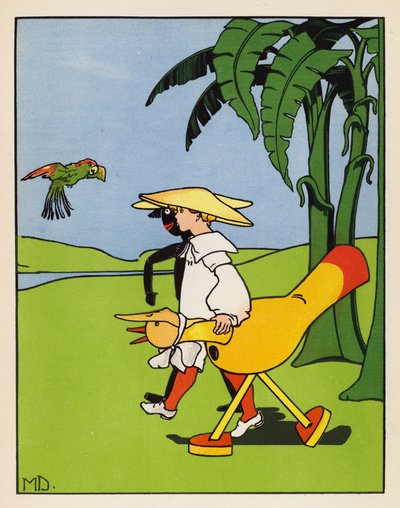 ""كاوك! Cawk! " (طباعة حجرية ملونة) بواسطة مابل ديرمر